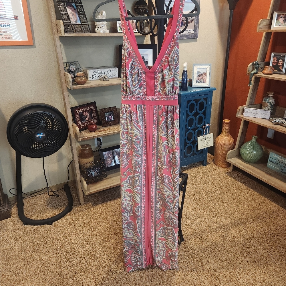 INC Maxi dress with straps that cross cross at back